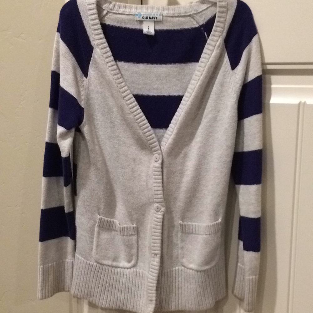 Old Navy Cardigan, Navy and Grey